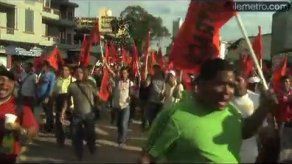 Sindicalistas marchan y rechazo a autoritarismo de Martinelli