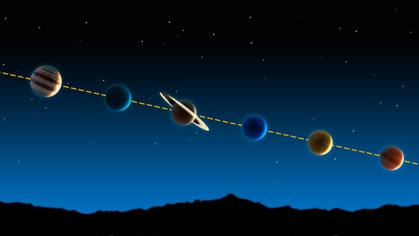 Desfile de planetas podrá ser observado el 28 de febrero