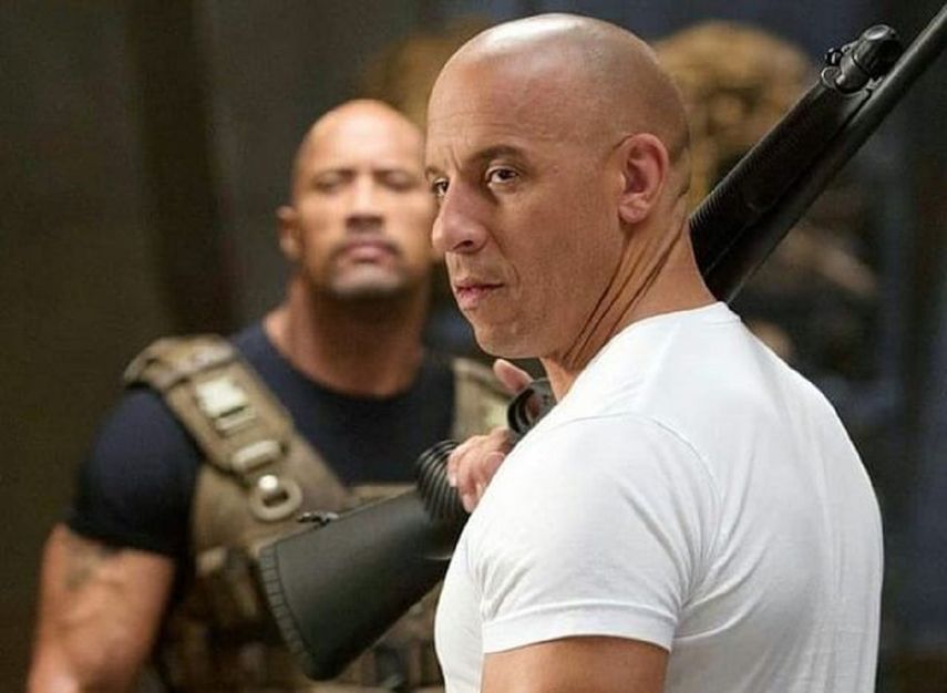 Vin Diesel y Dwayne Johnson en una escena de la película.