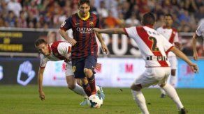 Messi celebra en Vallecas su partido 250 en Liga con el Barcelona