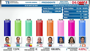 Tribunal Electoral, elecciones 2024: Establecen en 0 la tabla de resultados.