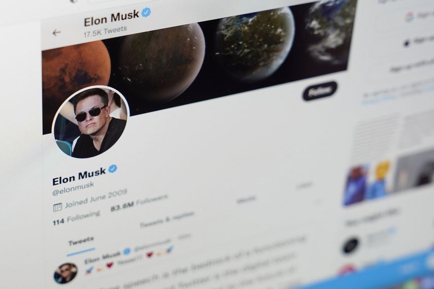 Perfil de Twitter de Elon Musk.