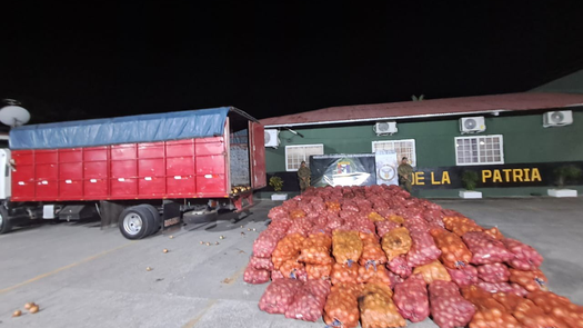 SENAFRONT decomisa cerca de 400 sacos de cebolla