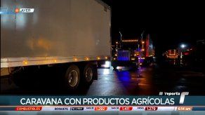 Caravana de camiones con alimentos parte de Chiriquí hacia la capital