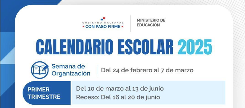 Inicio del año escolar 2025 en Panamá: Regreso a clases será en marzo