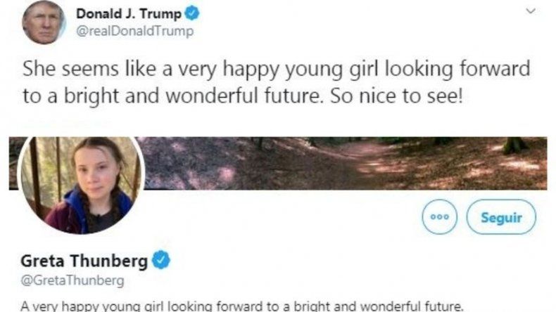 Greta responde a Trump y hace suya su ironía para calificarse de feliz