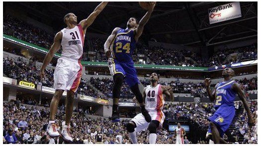 Granger anota 25 puntos en victoria de los Pacers sobre el Heat