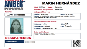 Alerta Amber por Aymar Yuliette Marín Hernández.