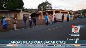 Largas filas para sacar citas en Policlínica Santiago Barraza en La Chorrera
