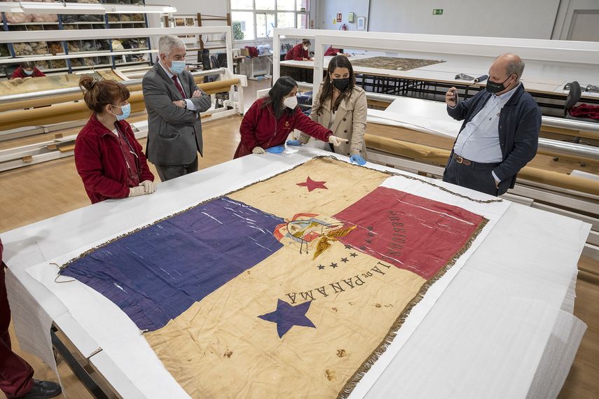 Bandera panameña utilizada por el grupo Acción Comunal en la década de 1920.