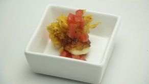 Arañita de Plátano verde con Queso paisa y Tomate de trufa - Luis