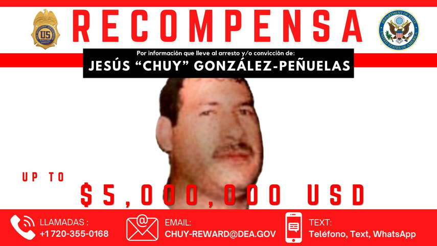 Estados Unidos. Recompensa de $5 millones de dólares por información