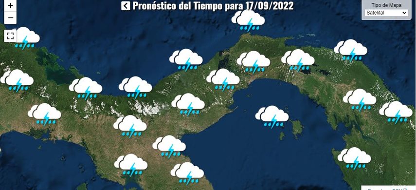 Clima en Panamá durante la tarde