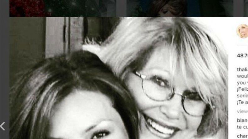 Thalía rinde homenaje a su madre el día de su 81 cumpleaños