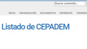 Listado de CEPADEM Listado de CEPADEM