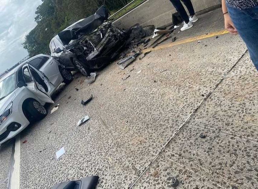 Fotos del accidente ocurrido en la Autopista Panamá-Colón.