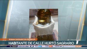 Policía recuperó Sagrario hurtado en Iglesia San Juan Bosco en Pedregal
