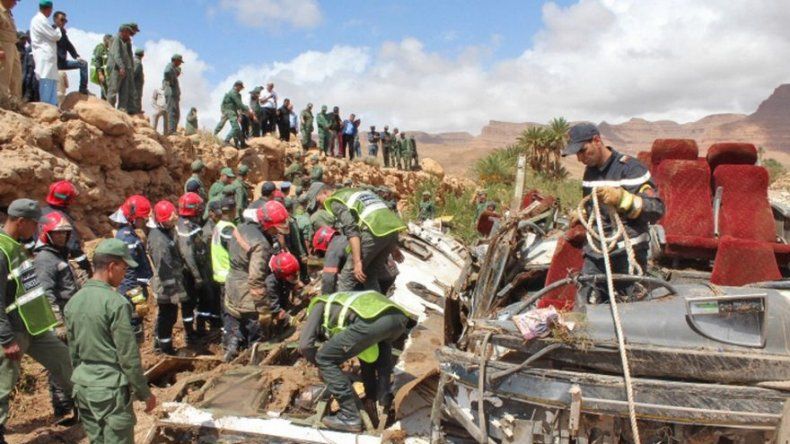Diecisiete muertos en un autobús en Marruecos arrastrado por la corriente