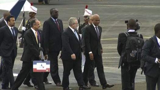 Michel Martelly, presidente de Haití, llega a Panamá para la Cumbre