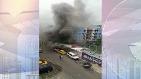 Investigan causa de incendio en inmueble en Santa Cruz