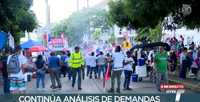 Manifestaciones en los predios de la CSJ en espera de un fallo al contrato con Minera Panamá.&nbsp;