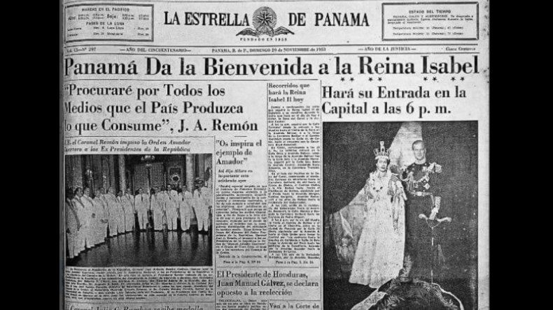 La reina Isabel II y el príncipe Felipe en Panamá