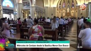 Imposición de cenizas desde la Basílica de Don Bosco