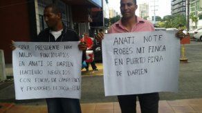 Moradores de La Piña de Darién protestaron en la Defensoría del Pueblo por tierras