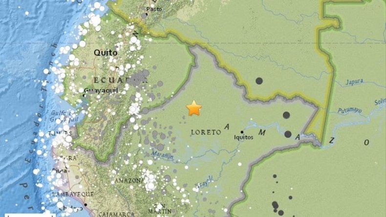 Sismo de seis grados en Amazonía, al norte de Perú