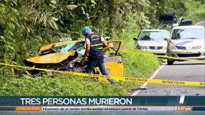 Accidente de tránsito en la vía Forestal deja tres víctimas fatales