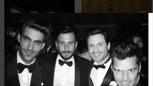 Jon Kortajarena disfruta de la noche de los Oscar con Paz Vega y Ricky Martin