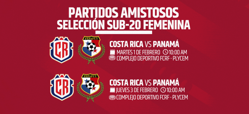 Panamá Femenina Sub 20 jugará dos amistosos ante Costa Rica