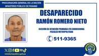 Ministerio Público solicita apoyo para localizar a Ramón Romero Nieto. Ministerio Público solicita apoyo para localizar a Ramón Romero Nieto.