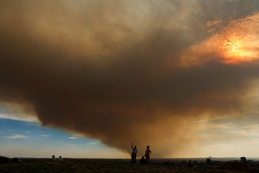 Incendio en España cubre la ciudad de Madrid