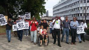 Trabajadores de la ACP protestan en la Asamblea Trabajadores de la ACP protestan en la Asamblea