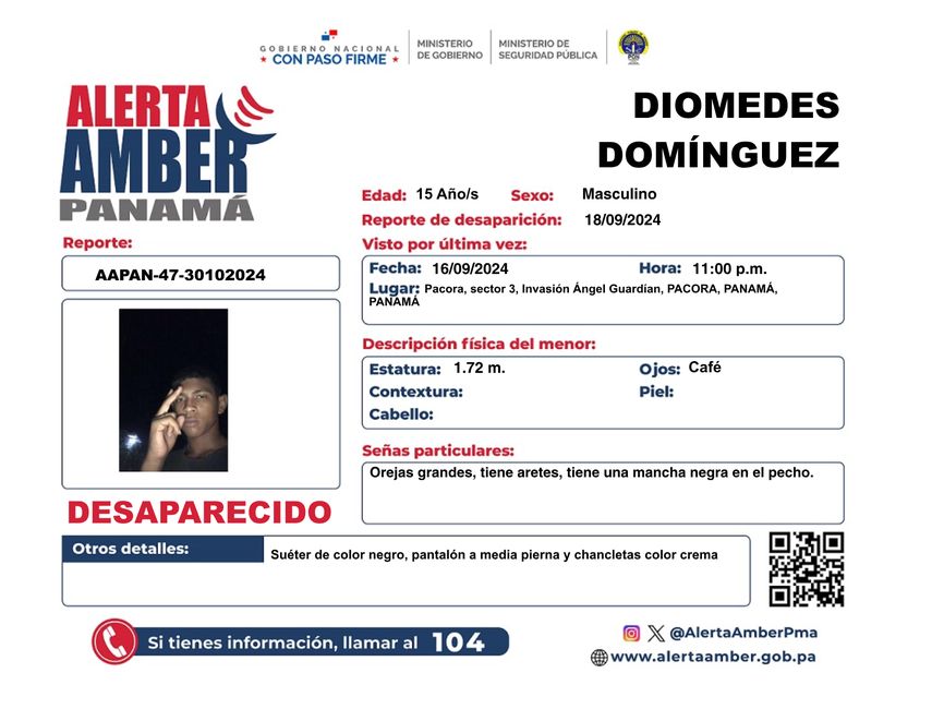Activan Alerta Amber por la desaparición de Diomedes Domínguez