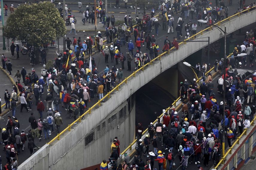 Protestas en Ecuador.