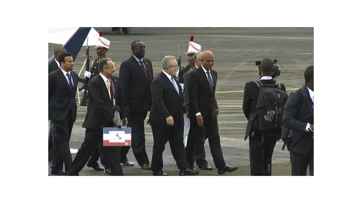 Michel Martelly, presidente de Haití, llega a Panamá para la Cumbre