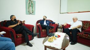 Reunión entre el presidente Laurentino Cortizo y monseñor José Domingo Ulloa.