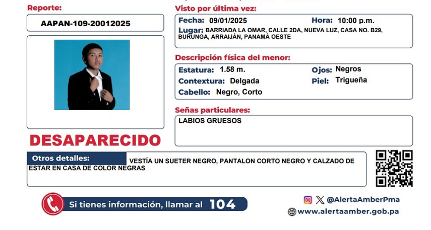 Activan Alerta Amber por la desaparición