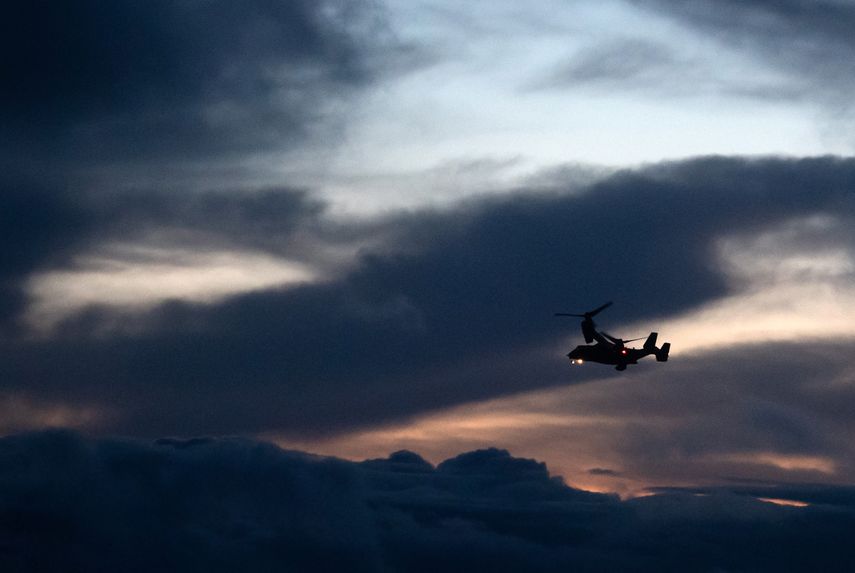 El avión US OSPREY fue declarado desaparecido a las 8H26 (17H26 GMT) en el sur de Bodø (norte)