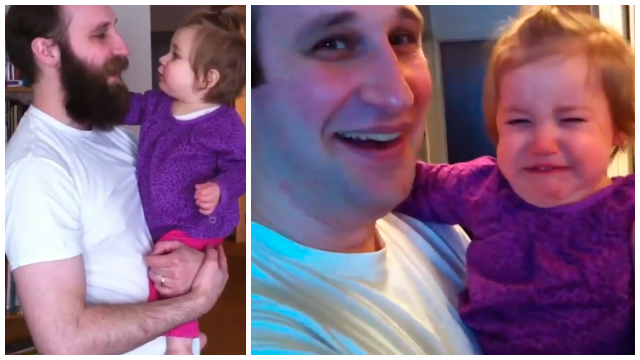 Papá se afeita y su hija no lo reconoce