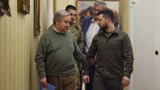 Antonio Guterres y Volodymyr Zelenskyy.