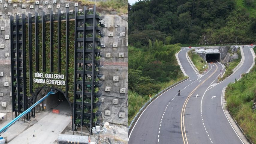 Túnel del Toyo en Colombia.
