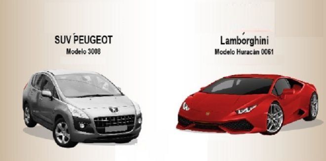 El MEF anuncia subasta de vehículos entre los que se encuentra un Lamborghini