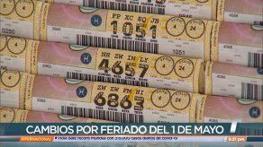 Cambios en sorteos por feriado del 1 de mayo.
