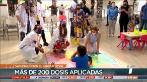 Más de 200 dosis pediátricas contra covid-19 fueron aplicadas en el Parque Omar