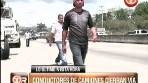 Transportistas de carga reabren Corredor Sur Transportistas de carga reabren Corredor Sur