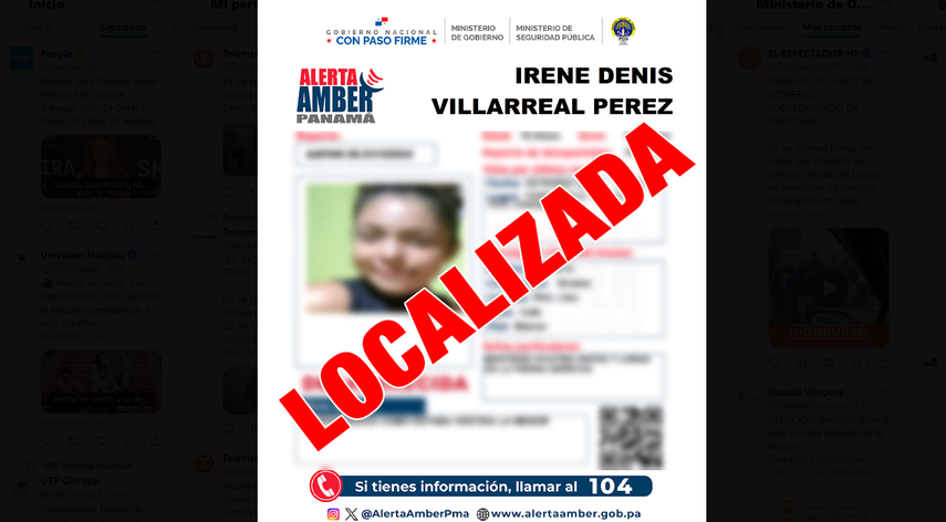Tras Alerta Amber localizan a la joven Irene Denis Villarreal Pérez