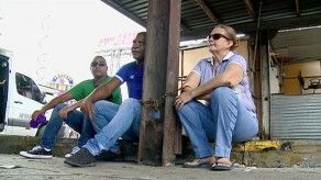 Buhoneros se encadenaron en San Miguelito